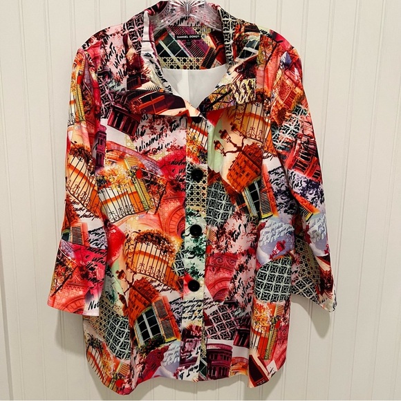 Samuel Dong Colorful Patterned Jacket - Picture 1 of 8